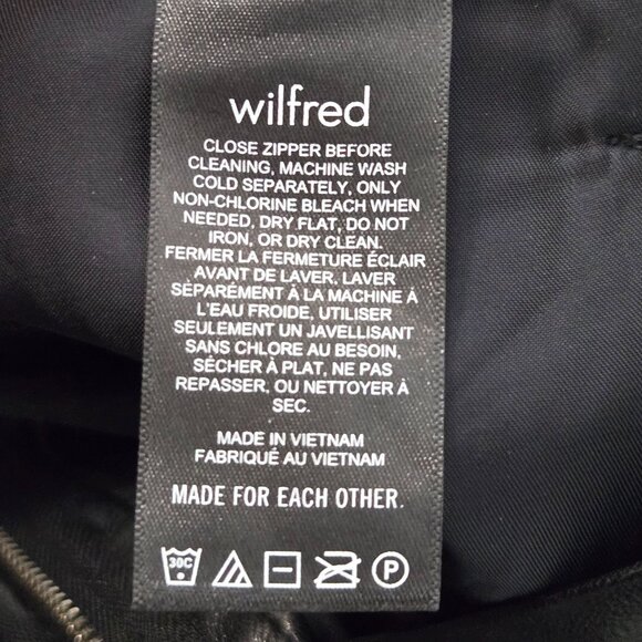 ARITZIA Wilfred Women's The Melina Faux Leather Straight Leg Pants Black - Picture 10 of 10